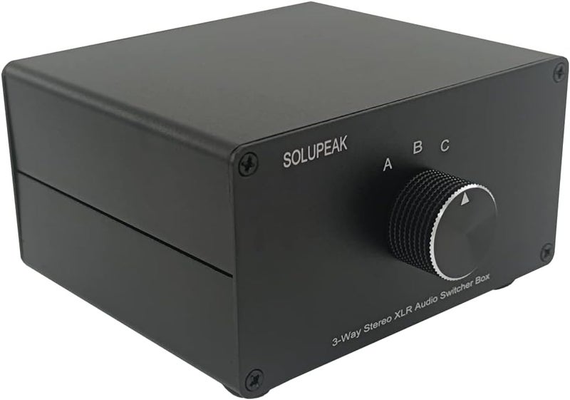 SOLUPEAK 1 in 3 Out XLR Balanced Audio Switch Box, 3-Channels XLR Stereo Converter,Passive Signal Source Audio Input Selector Switcher Splitter 1-to-3 Box (X103) - Image 3